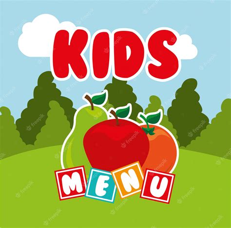 Premium Vector Kids Menu