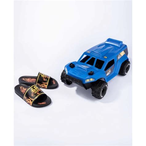 Chinelo Infantil Grendene Hot Wheels Speed Carro De Brinde Shopee Brasil