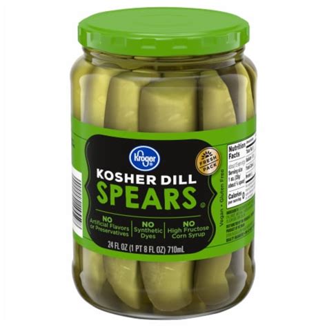 Kroger® Kosher Dill Spear Pickles 24 Fl Oz Fred Meyer