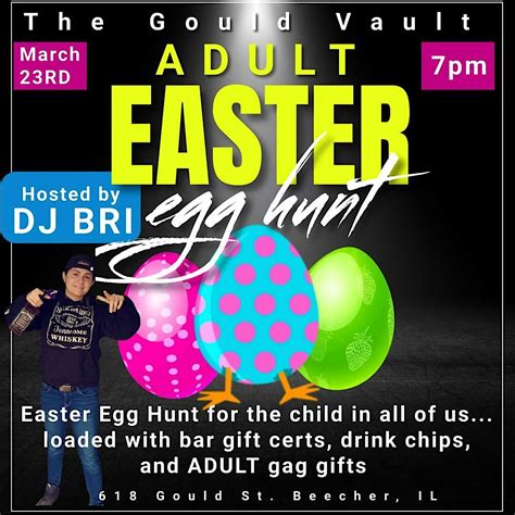 6th Annual Adult Easter Egg Hunt The Gould Vault Beecher 23 March 2024