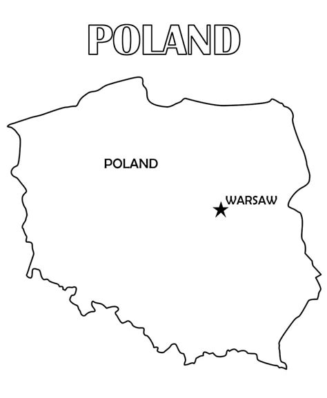 Printable Map Of Poland Coloring Page Download Print Or Color Online