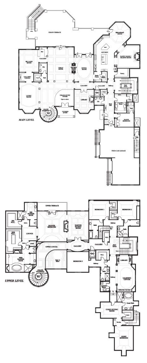 Mansion floor plan, Floor plans, Luxury house plans