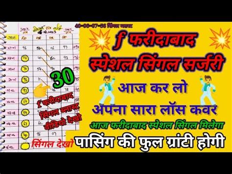 6 February 2023 Satta Disawar Trick Single Jodi Faridabad Satta Trick