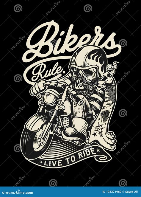 Biker T Shirt Design Templates Motorcycle Typography T Shirt Graphics