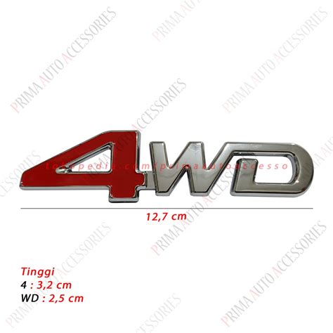 Jual Emblem Mobil Tulisan Wd Warna Merah Chrome Cm Shopee Indonesia