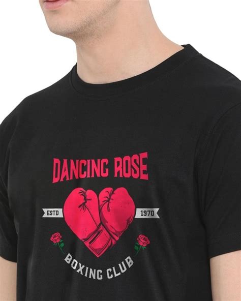 Buy Men S Black Dancing Rose Tribute Printed T Shirt Online At Bewakoof