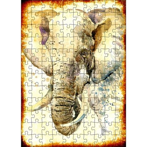 Tablomega Ahşap Mdf Puzzle Yapboz Fil Resmi 120 Parça 25 35 Fiyatı