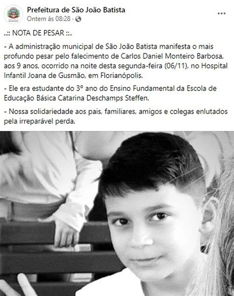 Menino De 9 Anos Morre De Meningite Bacteriana Em Sc Santa Catarina G1