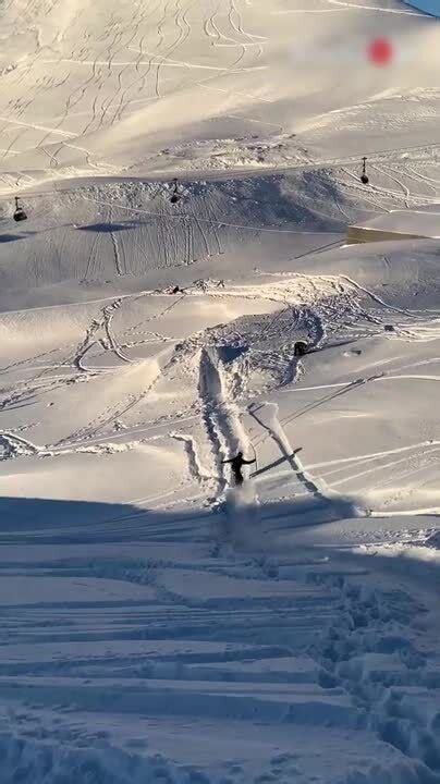 Skier Falls While Attempting Jump Trick When Skiing Jukin Licensing