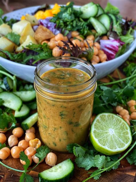 Oil Free Cilantro Curry Dressing Plantiful Kiki Plant Based Living