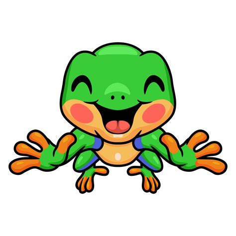 Cute Little Frog Cartoon Character 13548441 Vector Art At Vecteezy