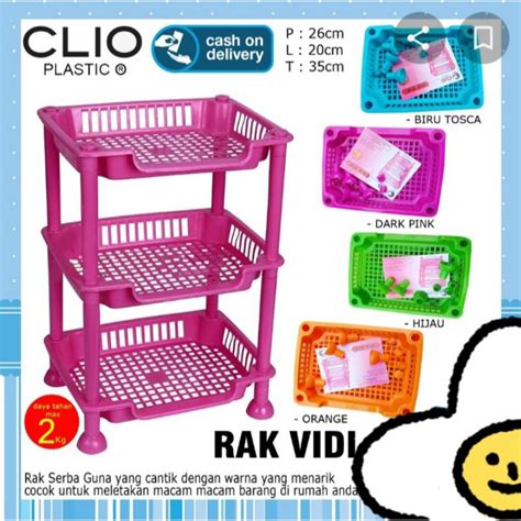 Jual Rak Vidi Clio Plastic Susun Shopee Indonesia