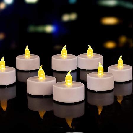 Battery Operated Flameless Led Tea Lights Candles Pack Realistic