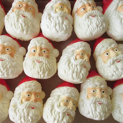 19 Vintage Christmas Light Covers Sweet Santa Heads Hard Plastic - Etsy