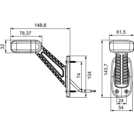 Feu de gabarit à LED gauche HELLA VALUEFIT 2XS357007011