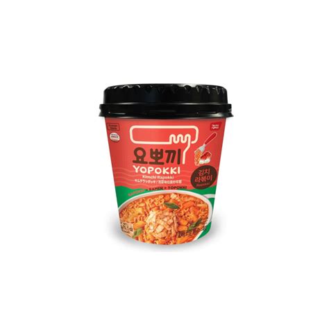 Cup Rabokki Ramen Kimchi Rice Cakes YOPOKKI KR 145g 16