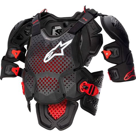 Colete Alpinestars A V Chest Protector Preto Vermelhoalpinestars