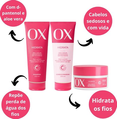 Kit Ox Cosm Ticos Ox Hidrata Trio Beleza Na Web