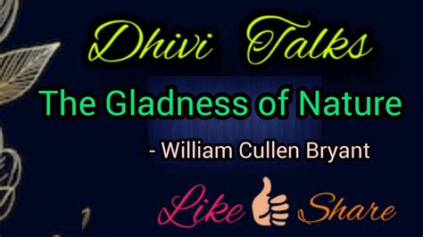 The Gladness Of Nature Poem 🌿 By William Cullen Bryant In Tamil