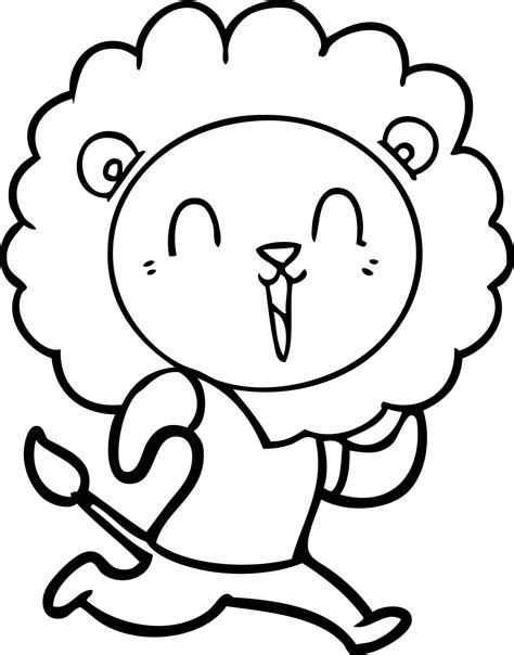 laughing lion cartoon 12385286 Vector Art at Vecteezy