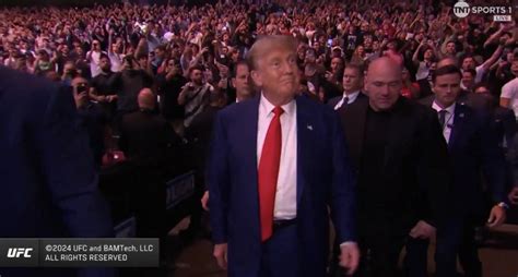 Watch F Joe Biden Chant Rocks Ufc Match After Trump Enters To