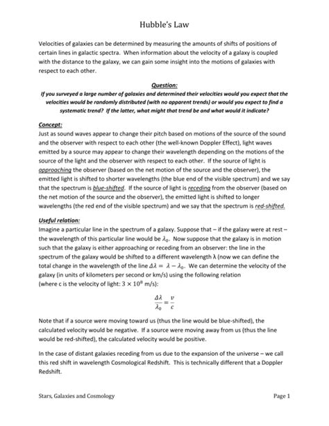 hubbles law