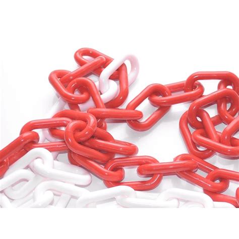 Mm Plastic Barrier Chain Red White Metre L S Engineers