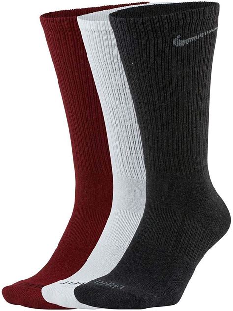 Nike Men`s Everyday Plus Cushioned Training Crew Socks 3 Pack Team