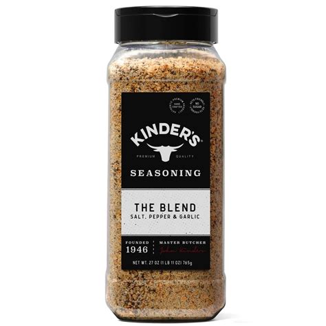 Kinder S The Blend Seasoning Salt Pepper And Garlic 27 Oz Shelhealth