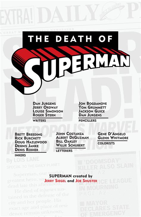 Read online The Death of Superman comic - Issue # Full