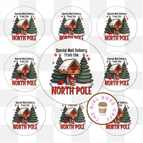 Special Delivery From The North Pole Stickers Christmas Stickers Santa