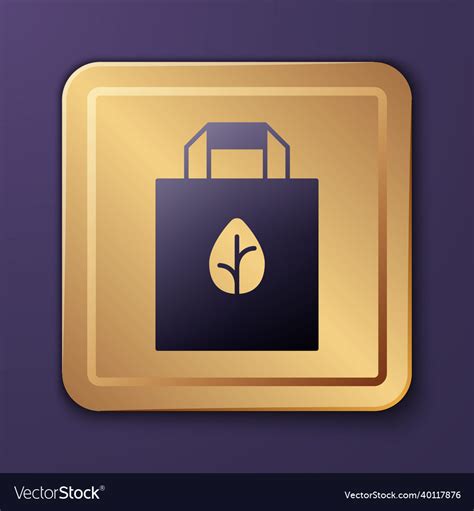 Purple Paper Shopping Bag With Recycle Icon Vector Image