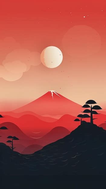 Premium AI Image | sunrise over mt fuji