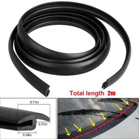 2m Seal Strip Trim For Car Front Windshield Sunroof Weatherstrip Rubber