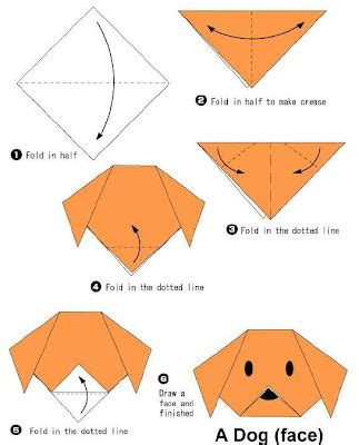 How To Make Origami: How To Make Dog Face Origami