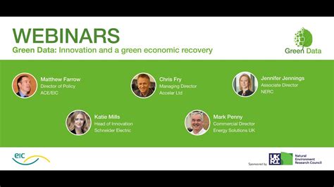 Green Data Webinar Innovation And A Green Economic Recovery Youtube