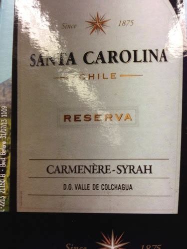 Santa Carolina Reserva Carmen Re Syrah Vivino Us