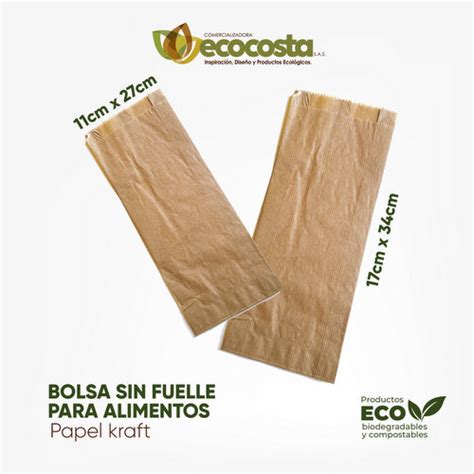 Bolsa De Papel Sin Fuelle Para Alimentos Comercializadora Ecocosta Sas