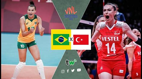 Brasil X Turquia Ao Vivo Liga Das Na Es V Lei Feminino Torcida Web