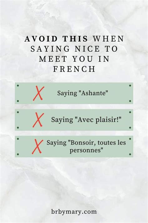 Ways To Say Nice To Meet You In French All You Need To Know To