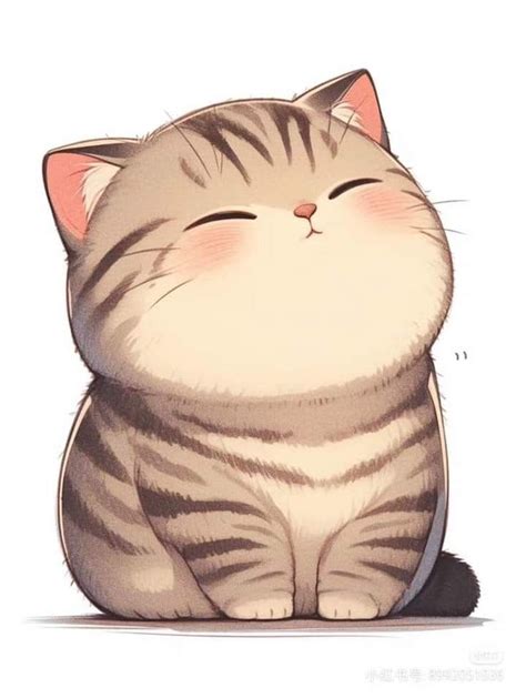 A Drawing Of A Cat With Its Eyes Closed And It S Head Resting On The Ground