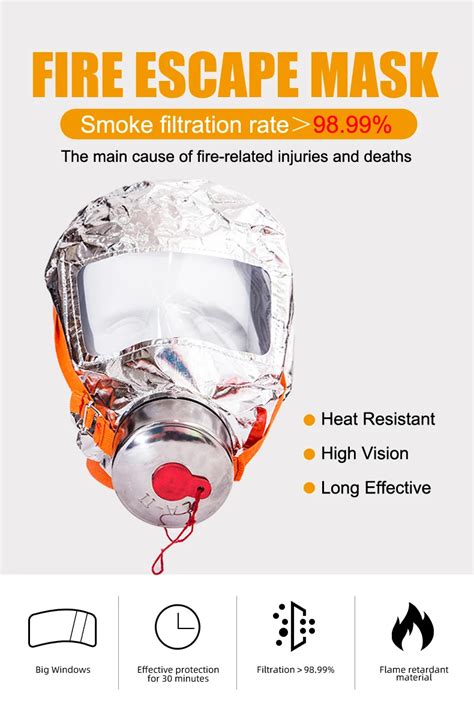 Smoke Gas Mask For Fire Fighting Protection Buy Smoke Gas Maskfire