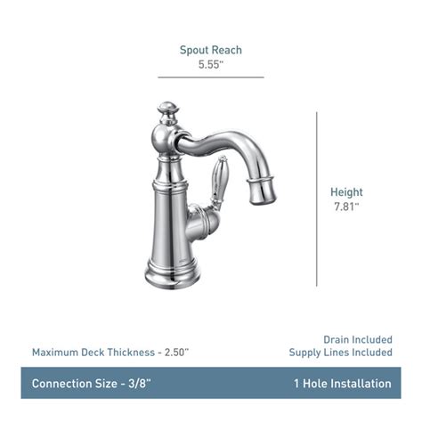 S Orb Nl Moen Weymouth Single Hole Bathroom Faucet With Drain