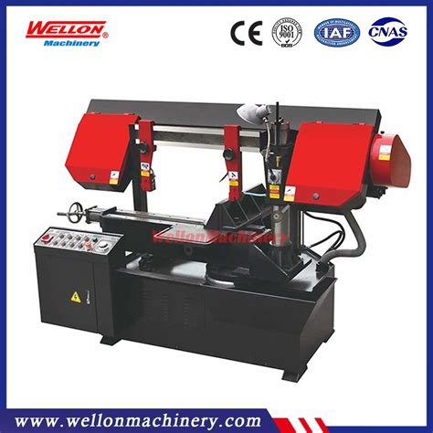 Rotary Angle Metal Cutting Band Saw Machine Gw Double Column