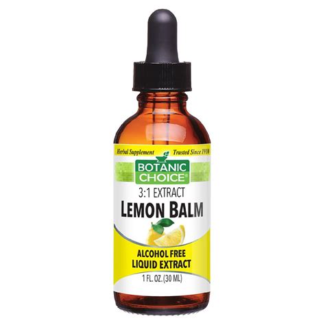 Botanic Choice Lemon Balm Herbal Supplement Liquid Walgreens