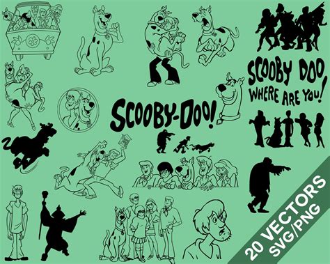 Scooby Doo Vector Pack Svg Png Scooby Doo Clip Art Scooby Doo Silhouette Scooby Doovector