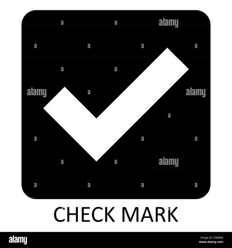 The white Check Mark symbol illustration on dark background Stock ...