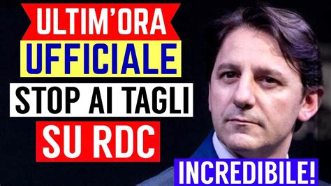 ULTIM ORA UFFICIALE STOP AI TAGLI SU REDDITO E PENSIONI DI