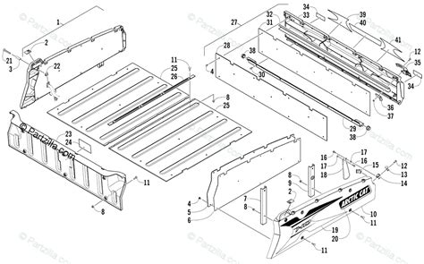 Arctic Cat Side By Side 2013 OEM Parts Diagram For Cargo Box And