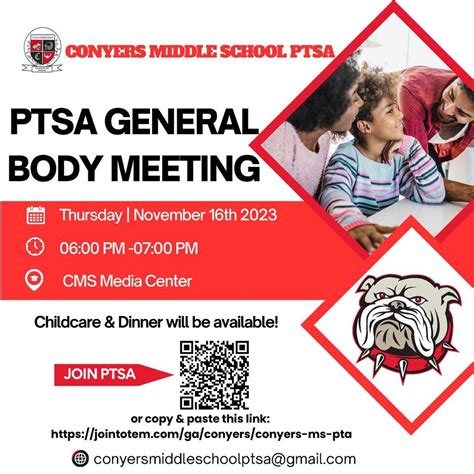 Conyers Middle School PTSA General Body Meeting, Conyers Middle School ...